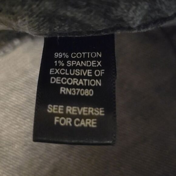 Cato Women's size 14 Soft Black‎ Jeans Bling Pockets 10 inch Rise - Picture 6 of 8